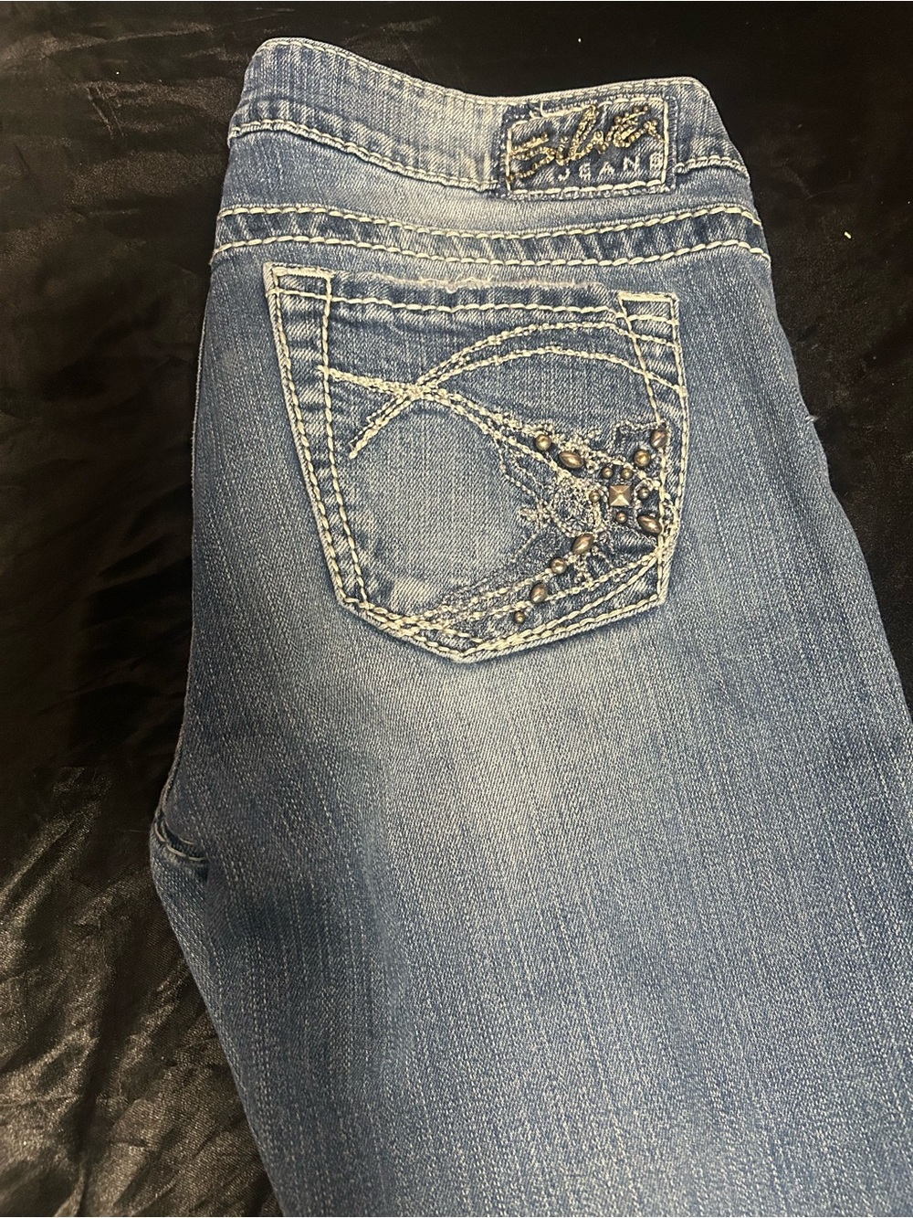 Silver Jeans Light Blue Bootcut with Embellished Back Pocket